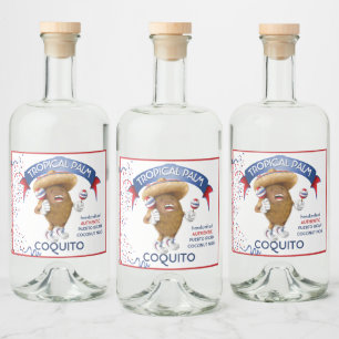 Étiquettes Pour Bouteilles De Liqueur Coquito Coconut Maracas