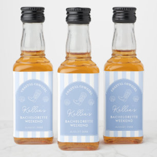 Étiquettes Pour Bouteilles De Liqueur Cowgirl Côtière Favori Enterrement de Vie de Jeune