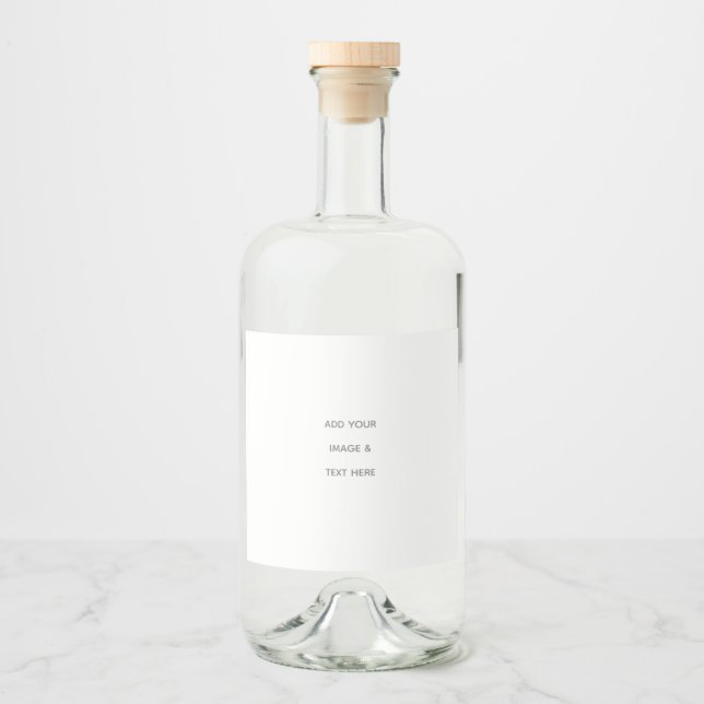 Étiquettes Pour Bouteilles De Liqueur Create Your Own white  (Devant)