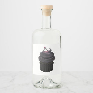 Étiquettes Pour Bouteilles De Liqueur Cupcake Fiançailles doux