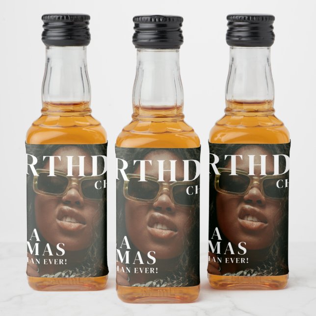 Étiquettes Pour Bouteilles De Liqueur Custom Birthday Party Magazine Cover Cheers (Bouteilles)