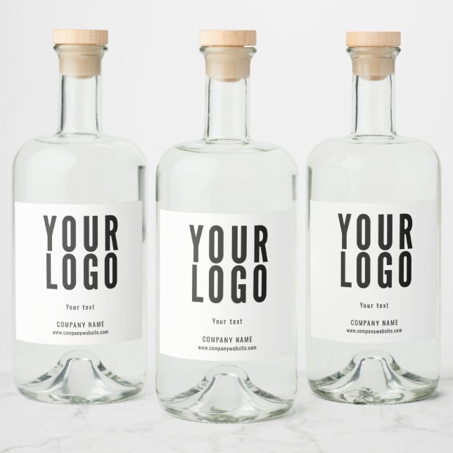 Étiquettes Pour Bouteilles De Liqueur Custom Logo Minimalist (Bouteilles)
