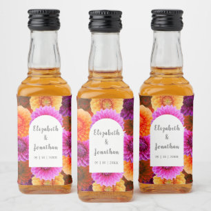 Étiquettes Pour Bouteilles De Liqueur Dahlia Mariage d'automne