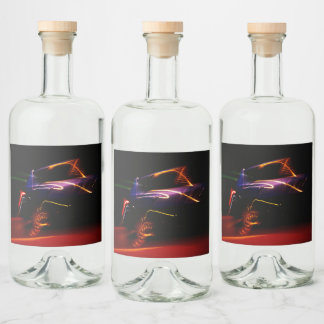 Étiquettes Pour Bouteilles De Liqueur danse de voiture violette