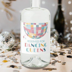 Étiquettes Pour Bouteilles De Liqueur Danse Queen Retro Disco Ball