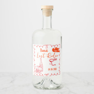 Étiquettes Pour Bouteilles De Liqueur Dernier Rodéo Week-end de célibataire à Nashville