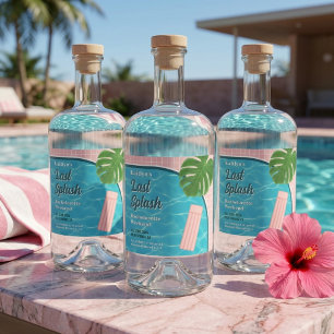 Étiquettes Pour Bouteilles De Liqueur Dernier Week-end de Fiançailles Splash Soirée Pisc