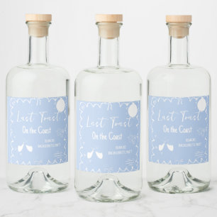 Étiquettes Pour Bouteilles De Liqueur Dernière Toast sur la Côte Fête de Bachelorette We