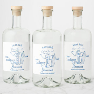 Étiquettes Pour Bouteilles De Liqueur Dernière voile Avant le voile Bachelorette week-en
