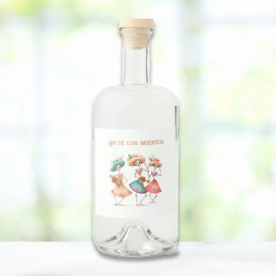 Étiquettes Pour Bouteilles De Liqueur Dia de los Muertos mariacheras personnalisable