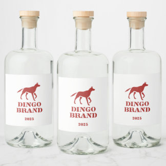 Étiquettes Pour Bouteilles De Liqueur Dingo Flour Vintage sérigraphie