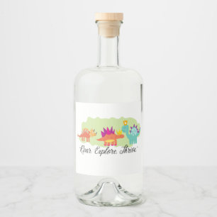 Étiquettes Pour Bouteilles De Liqueur Dinosaure