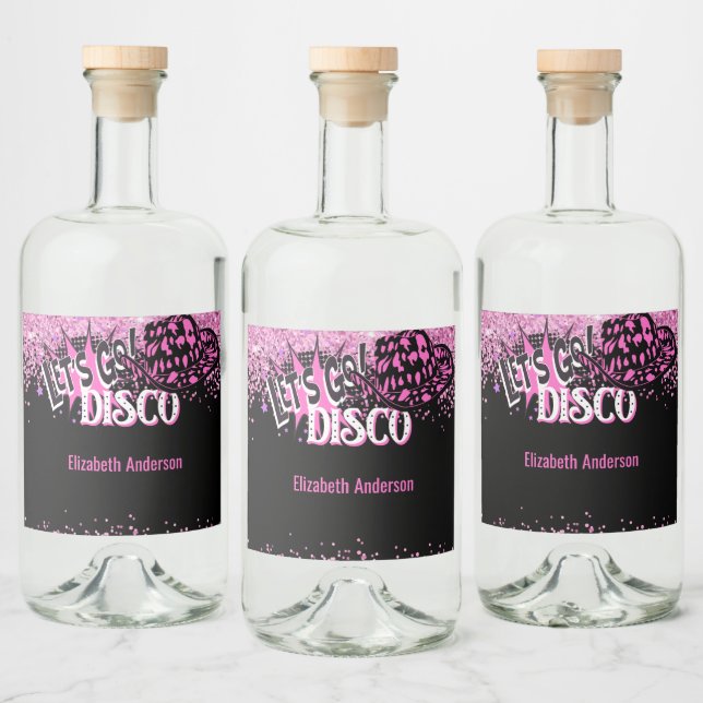 Étiquettes Pour Bouteilles De Liqueur Disco de Cowgirl Enterrement de Vie de Célibataire (Bouteilles)