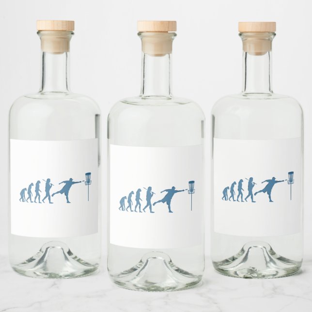 Étiquettes Pour Bouteilles De Liqueur Disk Golf Evolution - Un cadeau amusant pour Disk  (Bouteilles)