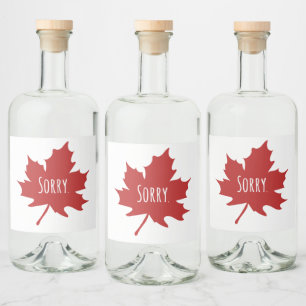 Étiquettes Pour Bouteilles De Liqueur Drôle Canadien