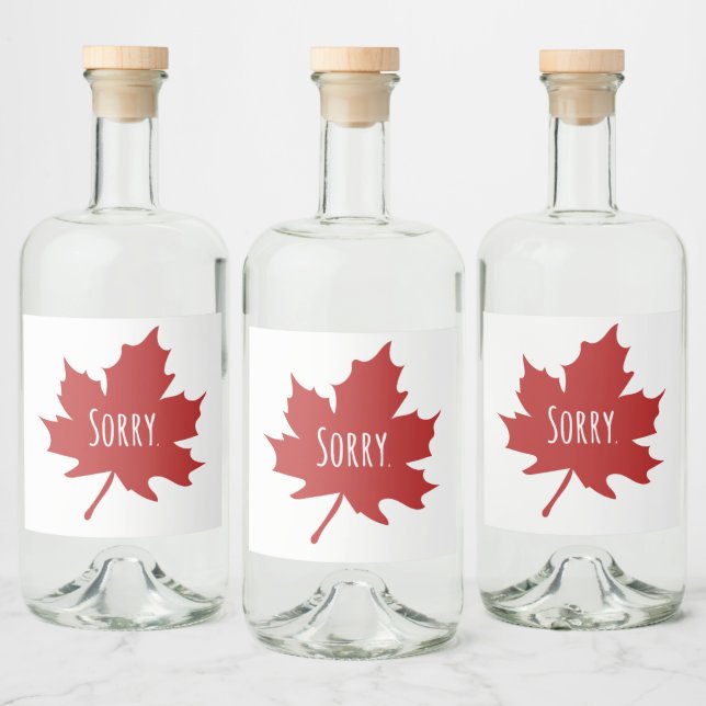 Étiquettes Pour Bouteilles De Liqueur Drôle Canadien (Bouteilles)