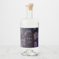 Élégant Boho foncé Floral Purple Botanique GIN