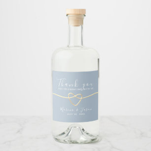 Étiquettes Pour Bouteilles De Liqueur Elégant Mariage bleu Dusty
