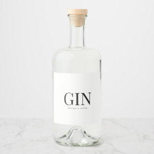 Étiquettes Pour Bouteilles De Liqueur élégant mariage GIN