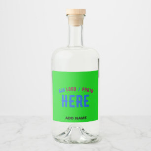 ÉTIQUETTES POUR BOUTEILLES DE LIQUEUR ÉLÉGANT MODERNE PERSONNALISÉ LIME VERT VÉRIFIÉ MAR
