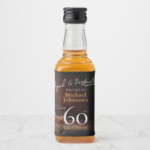 Étiquettes Pour Bouteilles De Liqueur Elegant Whiskey Black Gold Soixantième Anniversair