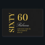 Étiquettes Pour Bouteilles De Liqueur Élégante Black Gold 60th Birthday Cocktail Party<br><div class="desc">Elégant Black Gold 60e anniversaire Cocktail Party Liquor Étiquette bouteille</div>