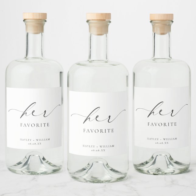 Étiquettes Pour Bouteilles De Liqueur Ellesmere Sa Faveur Préférée (Bouteilles)
