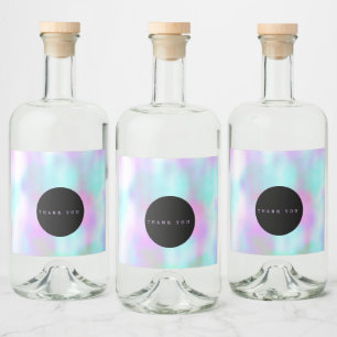 Étiquettes Pour Bouteilles De Liqueur Encre Liquide Gras Marbre Rose Coloré Mariage