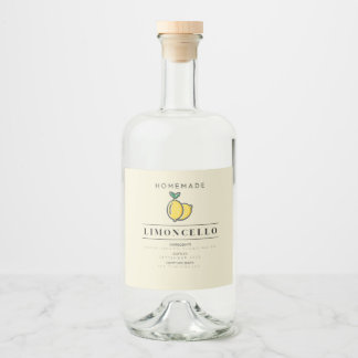 Étiquettes Pour Bouteilles De Liqueur Étiquettes de bouteille de limoncello maison