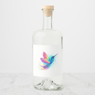 Étiquettes Pour Bouteilles De Liqueur Exotic Rainbow Hummingbird