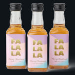Étiquettes Pour Bouteilles De Liqueur Fa La La | Pastel Pink Gradient & Gold Christmas<br><div class="desc">Pente rose pastel & or Mini bouteille d'alcool de Noël étiquette avec "Ho Ho Ho" dans la typographie amusante et élégante. Customisez avec un bref message d'accueil et le nom de l'expéditeur.</div>
