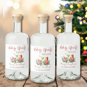 Étiquettes Pour Bouteilles De Liqueur Faire briller les esprits Fête de fin d'année pers
