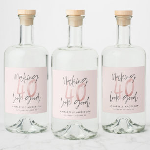 Étiquettes Pour Bouteilles De Liqueur Faire paraître 40 belles parties scintillant rose