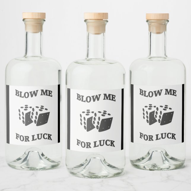 ÉTIQUETTES POUR BOUTEILLES DE LIQUEUR FAIS-MOI LA CHANCE (Bouteilles)