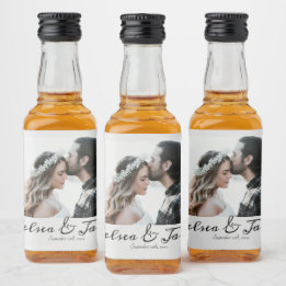 Étiquettes Pour Bouteilles De Liqueur Faveur de mariage photo personnalisée