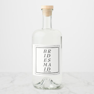 Étiquettes Pour Bouteilles De Liqueur Faveurs de demande demoiselle d'honneur pour la fê