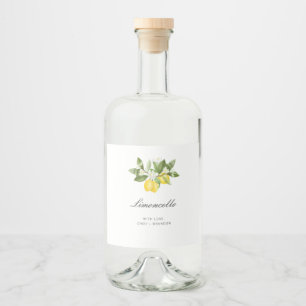 Étiquettes Pour Bouteilles De Liqueur Fête de mariage moderne Favoriser Limoncello Lemon