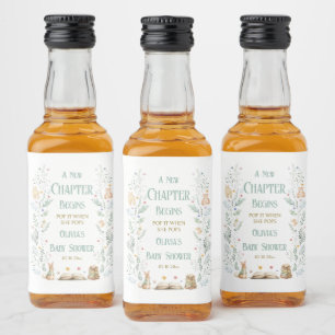 Étiquettes Pour Bouteilles De Liqueur Fête de naissance de bébé Livre Un Nouveau Chapitr