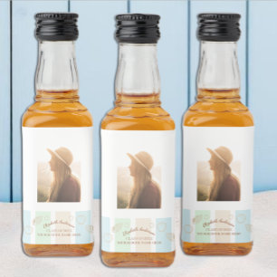 Étiquettes Pour Bouteilles De Liqueur Fête de plage du club des diplômés