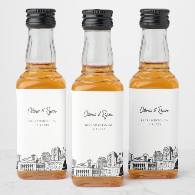 Étiquettes Pour Bouteilles De Liqueur Fête de Sacramento Favoriser Bienvenue Cadeau pers (Bouteilles)