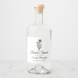 Étiquettes Pour Bouteilles De Liqueur Fête des mariées Tournesol Mariage Russe Fleur sau