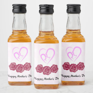 Étiquettes Pour Bouteilles De Liqueur Fête des mères Muguet de mère et d'enfant