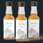 Étiquettes Pour Bouteilles De Liqueur Fête Las Vegas Favoriser Bienvenue Cadeau personna<br><div class="desc">Fun Las Vegas skyline mini bouteille d'alcool étiquette personnalisé. La conception présente un croquis étonnant avec la possibilité de customiser vos noms,  date et lieu exact. Entrez l'outil de conception Zazzle pour des personnalisations supplémentaires.</div>