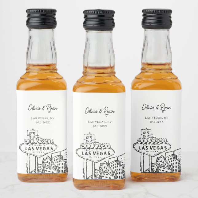 Étiquettes Pour Bouteilles De Liqueur Fête Las Vegas Favoriser Bienvenue Cadeau personna (Bouteilles)