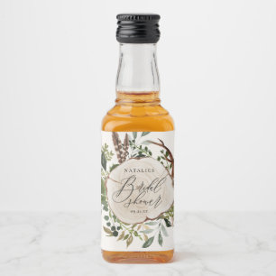 Étiquettes Pour Bouteilles De Liqueur Fête prénuptiale botanique de grange de ferme rust