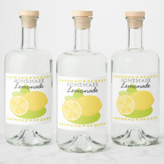Étiquettes Pour Bouteilles De Liqueur Fruit de citron maison