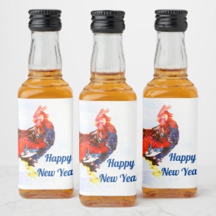 Étiquettes Pour Bouteilles De Liqueur gallinacé mâle, coq Personnalisé