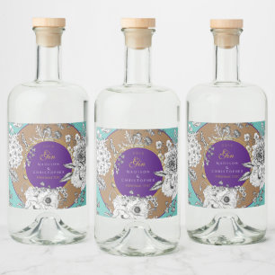 Étiquettes Pour Bouteilles De Liqueur Gin Dotted bottle