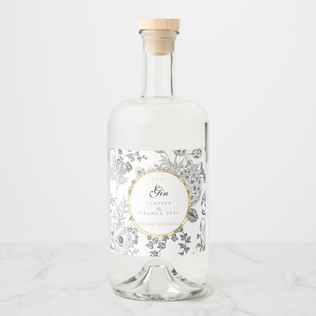 Étiquettes Pour Bouteilles De Liqueur Ginbottle personnalisé (Devant)