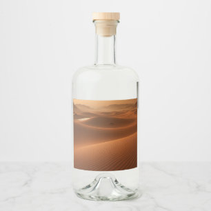 Étiquettes Pour Bouteilles De Liqueur Golden Serenity - Desert Landscape at Sunset